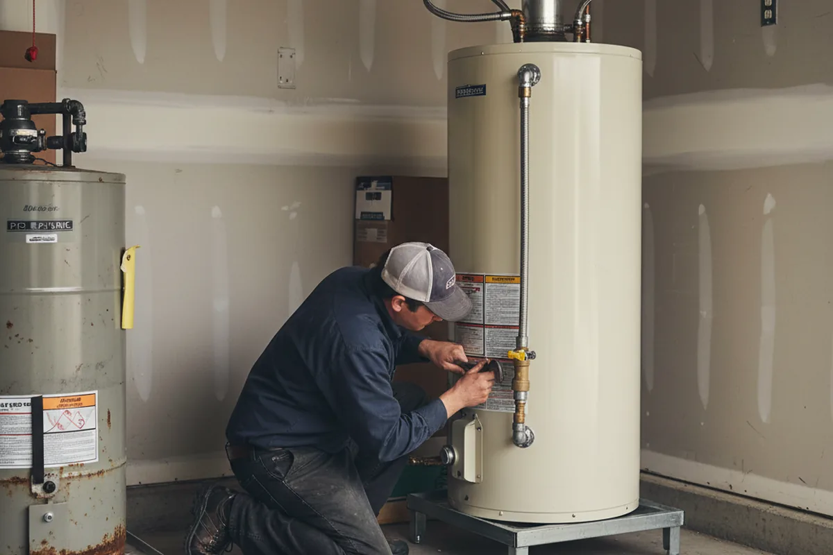 Water heater and shutoff valve replacement in Windsor Locks