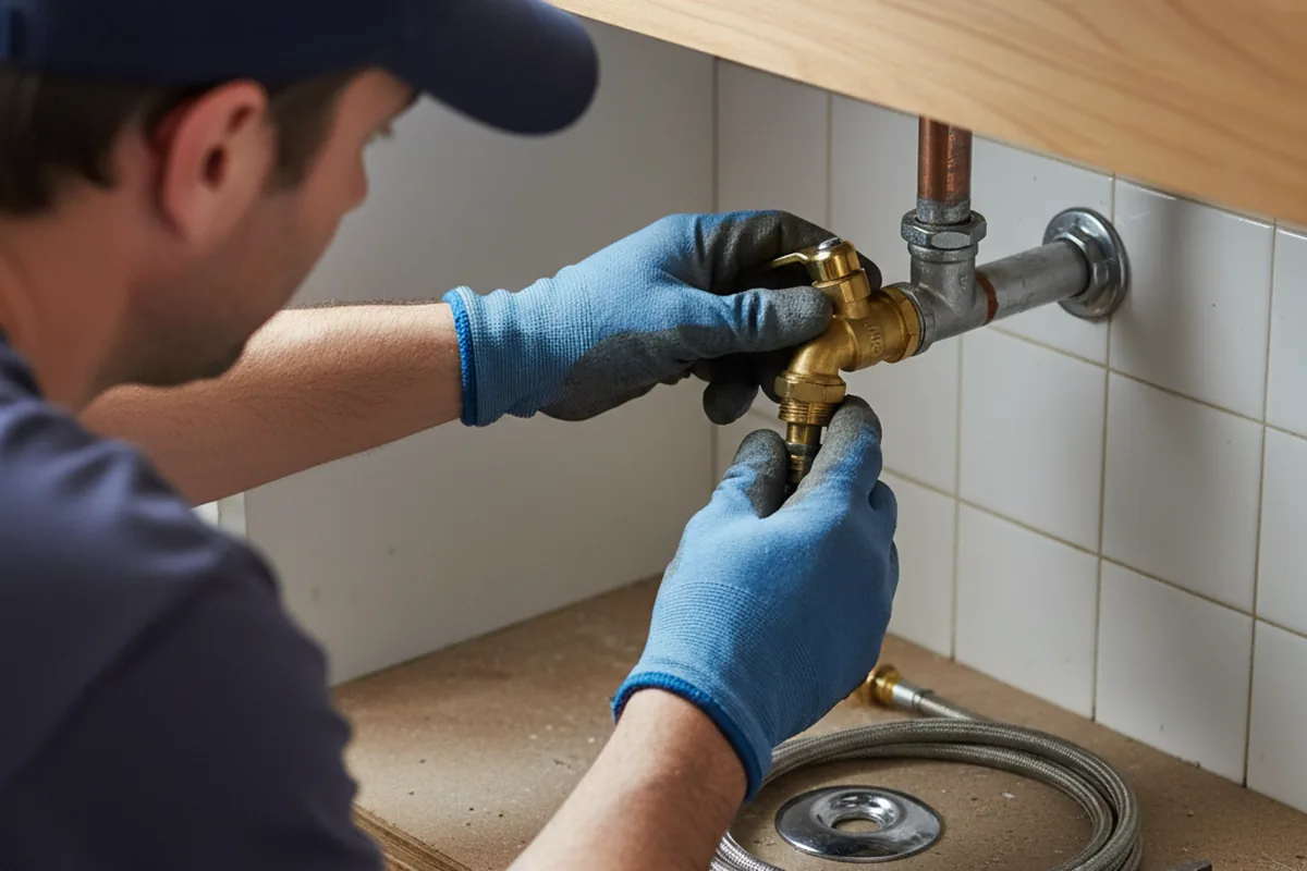 Shutoff valve and fitting work during Emergency Plumbing in Windsor Locks